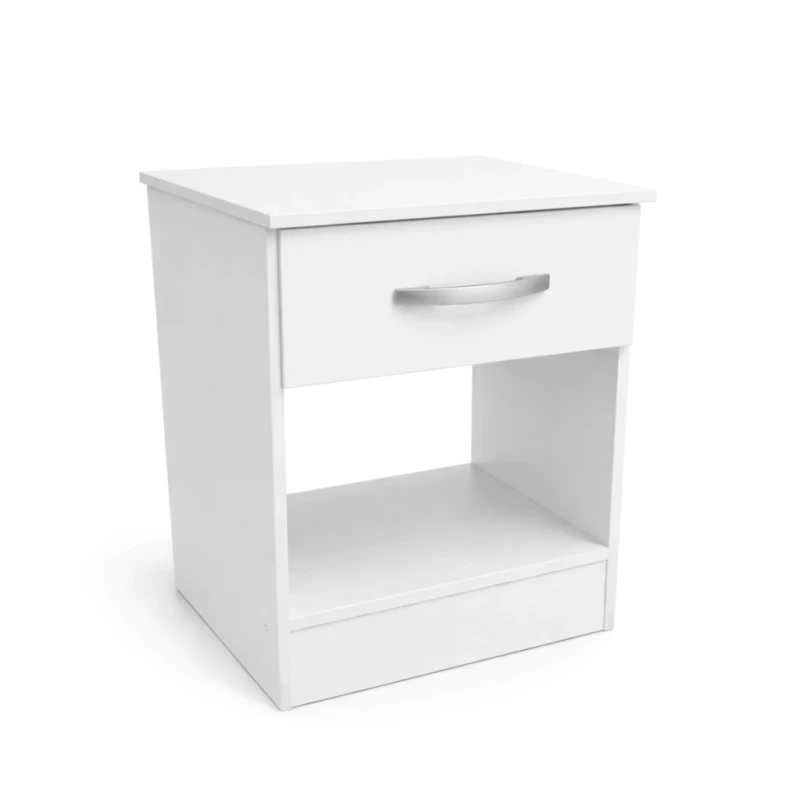 MESA DE LUZ FAMILY 1 CAJON BLANCO MATE